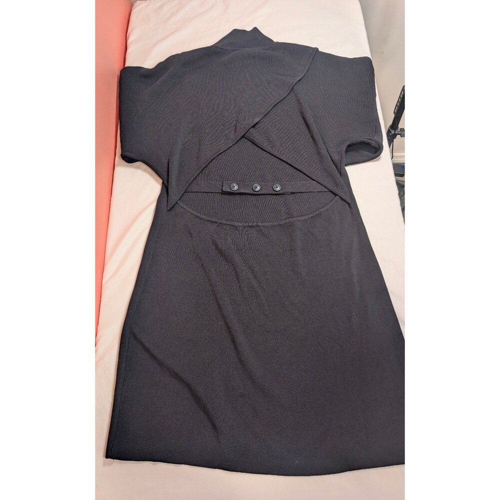 Women's KBB by Kahlana Short Sleeve The Laceback Mini Dress Black Large - Picture 4 of 8